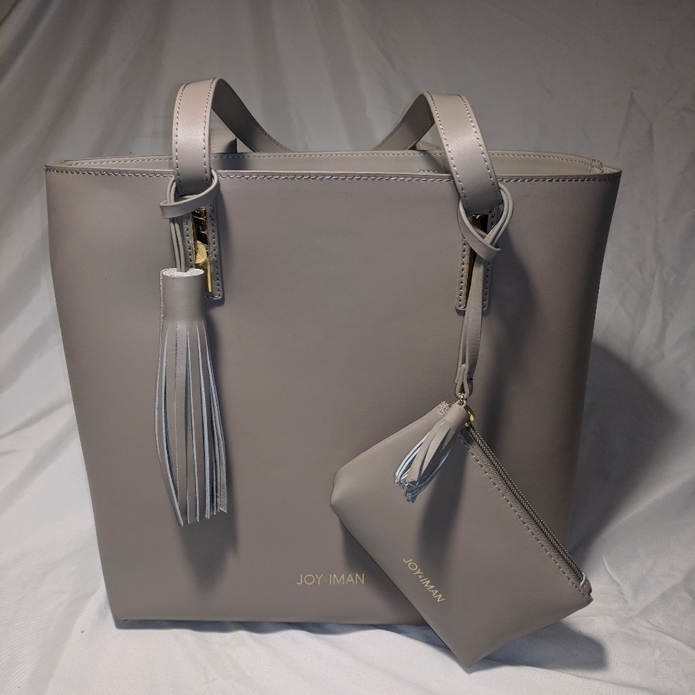 JOY & IMAN Genuine Leather Handbag with Insert